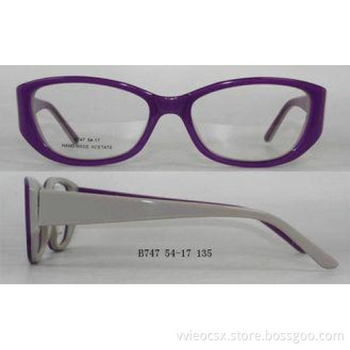 Clear And Candy Color Acetate Optical Frames Cat Eye Shaped